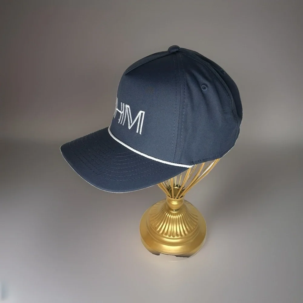 Imperial SHM Rope Golf Hat 5054 Navy Blue White Embroidered Snapback Cap OSFA